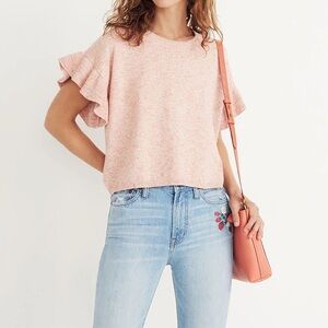 Madewell Ruffle-Sleeve Sweater Tee